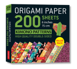 Origami Paper 200 Sheets Kimono Patterns 6 (15 CM): Tuttle Origami Paper: Double-Sided Origami Sheets Printed with 12 Patterns (Instructions for 6 Pro Cover Image