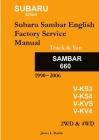Subaru Sambar English Service Manual Cover Image