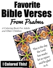 Favorite Bible Verses From Psalms: A Coloring Book for Adults and Older Children Cover Image