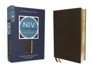 NIV Study Bible, Fully Revised Edition (Study Deeply. Believe Wholeheartedly.), Genuine Leather, Calfskin, Brown, Red Letter, Comfort Print Cover Image