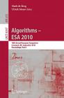 Algorithms -- ESA 2010, Part II: 18th Annual European Symposium, Liverpool, Uk, September 6-8, 2010, Proceedings Cover Image