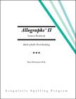 Allographs Ii Student Workbook: Linguistic Spelling Program By Diane McGuinness Cover Image