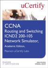 CCNA Routing and Switching Icnd2 200-105 Network Simulator, Pearson Ucertify Academic Edition Student Access Card Cover Image