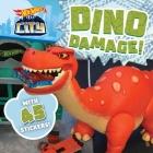 Hot Wheels City: Dino Damage!: Car Racing Storybook with 45 Stickers for Kids Ages 3 to 5 Years Cover Image