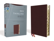 NIV, Thinline Bible, Bonded Leather, Burgundy, Indexed, Red Letter Edition By Zondervan Cover Image