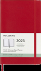 Moleskine 2023 Weekly Notebook Planner, 12M,  Large, Scarlet Red, Soft Cover (5 x 8.25) By Moleskine Cover Image