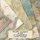 Feuilles de papier de kit de scrapbooking cartes vintage: Édition française - Kit de scrapbooking dans un livre pour créer des carnets de croquis - Él Cover Image