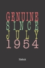 Genuine Since July 1954: Notebook By Genuine Gifts Publishing Cover Image