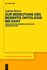 Zur Bedeutung des Begriffs Ontologie bei Kant Cover Image