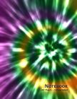Notebook: Green, Yellow, and Purple Tie Dye - 100 Sheets - College Ruled (8.5 x 11) By Larkspur &. Tea Publishing Cover Image