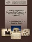 Christy V. Pridgeon U.S. Supreme Court Transcript of Record with Supporting Pleadings By U. S. Supreme Court (Created by) Cover Image