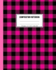 Composition Notebook: Cute Pink Plaid Notebook For Girls By Girly Print Notebooks Cover Image