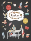 Recipes Notebook: Personal Recipe Books To Write In Perfect For Women Design With Kitchen Utensils And Appliances By Goodday Daily Cover Image