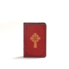 KJV Large Print Compact Reference Bible, Celtic Cross Crimson LeatherTouch Cover Image