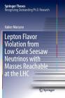 Lepton Flavor Violation from Low Scale Seesaw Neutrinos with Masses Reachable at the Lhc (Springer Theses) By Xabier Marcano Cover Image