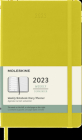 Moleskine 2023 Weekly Notebook Planner, 12M, Large, Hay Yellow, Hard Cover (5 x 8.25) Cover Image