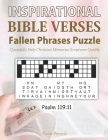 Inspirational Bible Verses Fallen Phrases Puzzle Quotefalls Help Christian Memorize Scriptures Quickly Psalm Proverbs: Funny Unique Drop Quote Activit By Grace Witty Man-Son Gift Cover Image