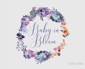 Baby in Bloom, Baby Shower hardback Guest Book (landscape) Cover Image