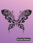 Dot Grid Notebook: Purple Butterfly Elegant Design For Butterfly Lovers Tribal Shape Wings (8.5
