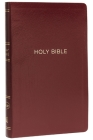 NKJV, Thinline Reference Bible, Leather-Look, Burgundy, Red Letter Edition, Comfort Print By Thomas Nelson Cover Image
