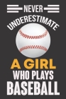 Never Underestimate a Girl Who Plays Baseball: Never Underestimate a Girl Who Plays Baseball, Best Gift for Man and Women By Ataul Haque Cover Image