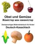Deutsch-Kasachisch Obst und Gemüse Zweisprachiges Bilderwörterbuch für Kinder Cover Image