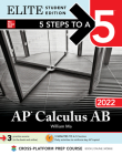 5 Steps to a 5: AP Calculus AB 2022 Elite Student Edition Cover Image