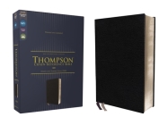 Niv, Thompson Chain-Reference Bible, European Bonded Leather, Black, Red Letter, Comfort Print By Frank Charles Thompson (Editor), Zondervan Cover Image