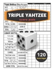 Triple yahtzee score pads: V.5 Yahtzee Score Cards for Dice Yahtzee Game Set Nice Obvious Text, Large Print 8.5*11 inch, 120 Score pages Cover Image