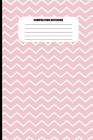 Composition Notebook: Light Pink with White Zig Zags (Horizontal) (100 Pages, College Ruled) Cover Image