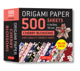 Origami Paper 500 Sheets Cherry Blossoms 4 (10 CM): Tuttle Origami Paper: Double-Sided Origami Sheets Printed with 12 Different Illustrated Patterns By Tuttle Publishing (Editor) Cover Image