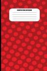 Composition Notebook: Red Circles Pattern in Slanted Columns (100 Pages, College Ruled) Cover Image