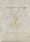 Remembrance of My First Holy Communion-Girl-White Pearl: Marian Children's Mass Book Cover Image