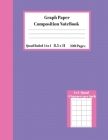 Graph Composition Notebook 4 Squares per inch 4x4 Quad Ruled 4 to 1 / 8.5 x 11 inch 100 Sheets: Cute Funny Purple Gift Notepad / Grid Squared Paper Ba By Animal Journal Press Cover Image