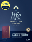 KJV Life Application Study Bible, Third Edition, Large Print (Leatherlike, Purple, Indexed, Red Letter) Cover Image