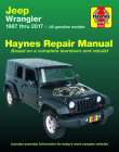 Jeep Wrangler, 1987 thru 2017 Haynes Repair Manual: All gasoline models - Based on a complete teardown and rebuild (Haynes Automotive) Cover Image