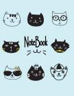 Notebook: Black cat on blue cover and Dot Graph Line Sketch pages, Extra large (8.5 x 11) inches, 110 pages, White paper, Sketch By Cutie Cat Cover Image