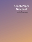 Graph Paper Notebook: 1 Inch Squares - Large (8.5 x 11 Inch) - 150 Pages - Purple/Yellow Cover By Totally Awesome Notebooks Cover Image