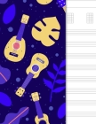 Ukulele Tab Notebook: 6 String Chord and Tablature Staff Music Paper for Students & Teachers, Dark Blue Cover By Amadeus Publications Cover Image