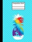 Pineapple Surf Beach Composition Notebook - 4x4 Graph Paper: 200 Pages 7.44 x 9.69 Quad Ruled School Teacher Student Waves Vacation Subject Math By Rengaw Creations Cover Image