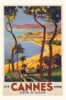 Vintage Journal Cannes Travel Poster Cover Image
