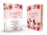 Niv, Artisan Collection Bible for Girls, Cloth Over Board, Pink Daisies, Designed Edges Under Gilding, Red Letter, Comfort Print Cover Image