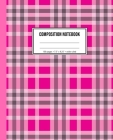 Composition Notebook: Girls Pink Plaid Notebook By Girly Print Notebooks Cover Image