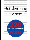 Handwriting Paper 220 Blank Writing Pages: 220-Page Dotted Line Notebook Handwriting Practice Paper Notebook Cover Image