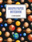 Graph Paper Notebook 1/2 Inch Squares: Space Themed 0.50 Square Quad Ruled, 120 Pages, 8.5 x 11 Non-perforated Graphing Notebook By Pepper Graf Cover Image