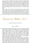 Memory Bible 1611: Just the first letter of each word By Andrew McGill (Editor) Cover Image