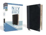 NIV, Thinline Bible, Imitation Leather, Black/Gray, Red Letter Edition Cover Image