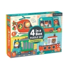 Transportation 4-In-A-Box Puzzle Set By Jannie Ho (Illustrator) Cover Image