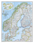 National Geographic Scandinavia Wall Map - Classic (23.5 X 30.25 In) (National Geographic Reference Map) Cover Image