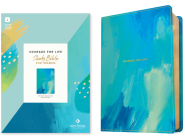 NLT Courage for Life Study Bible for Women (Leatherlike, Brushed Aqua Blue, Filament Enabled) Cover Image